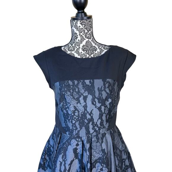 French Connection Milly Dress Sleeveless Lace Pleated Petticoat Pockets Size 10 - Picture 6 of 11